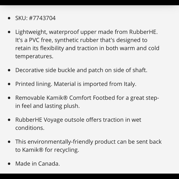 Kamik Jennifer Gray Rain Boot - Picture 3 of 9